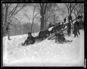 Coasting on the Boston Common, ramp next to Soldiers and Sailors monument