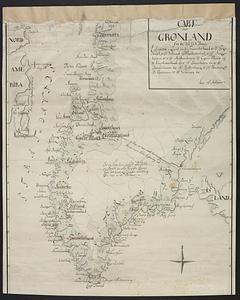 Cart over Grønland fra 60° til 75° N Breede