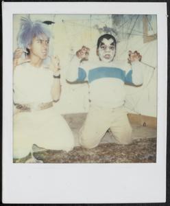Posing in costumes