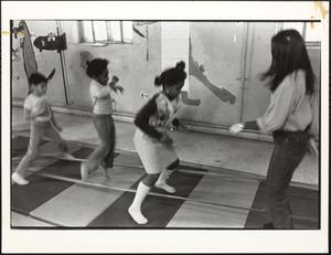 Girls jumping