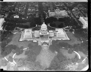 U.S. capitol from the air