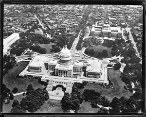 U.S. capitol from the air