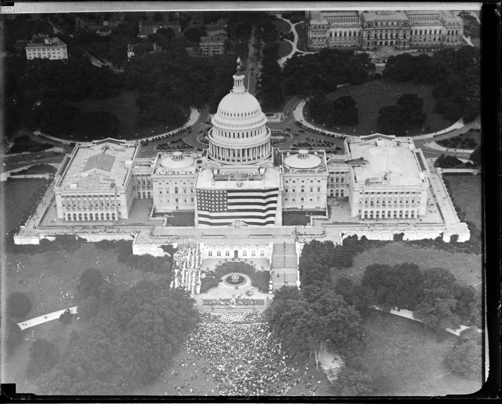 U.S. capitol from the air