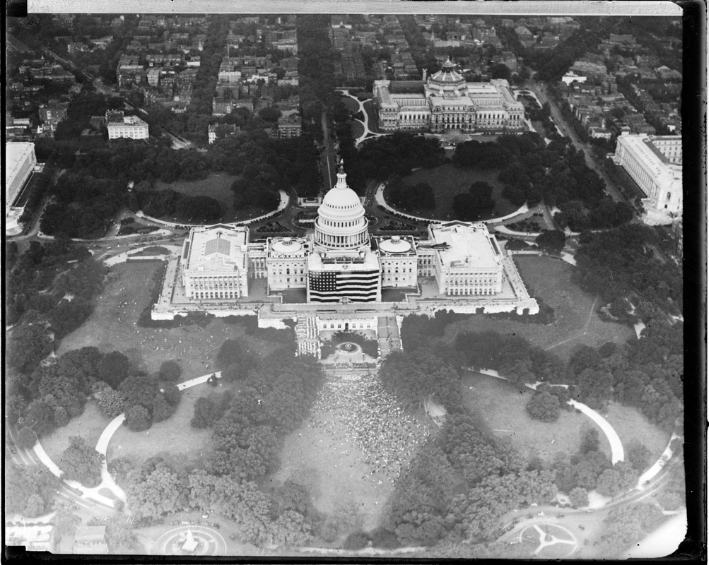 Air view of U.S. capitol