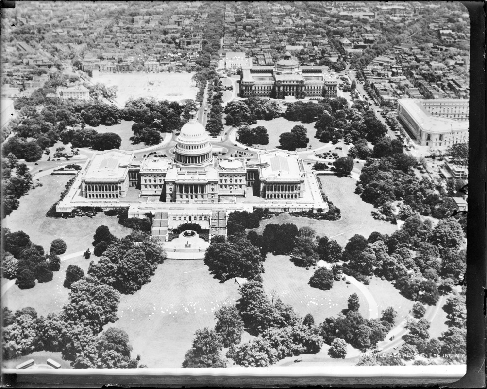 U.S. capitol from the air