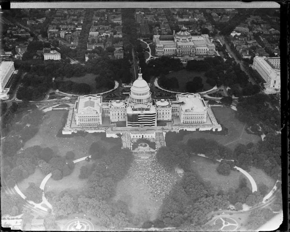 U.S. capitol from the air