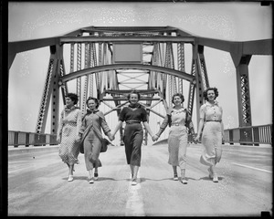 Women on bridge