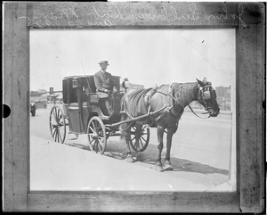 People/work, John Sullivan cab man, horse-drawn buggy