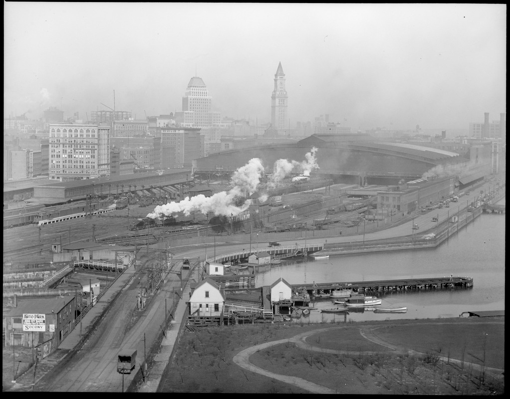 South Station from the top of the Gillette Building in South Boston