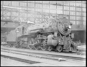 Locomotive no. 537 in front of train shed at South Station
