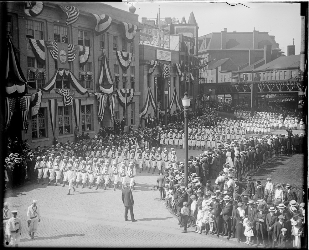 Sailor's parade in Charlestown on Bunker Hill Day Digital Commonwealth