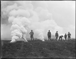 Soldiers with smoke flares, Haverhill