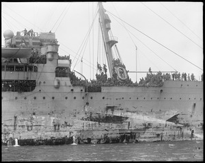 SS Mt Vernon arrives in Boston with 26th Division