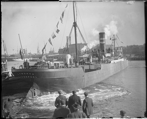 SS Lynorta leaves Boston with food for starving Belgians