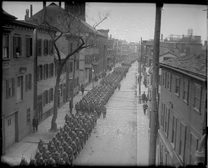 U.S. troops parade through Boston on their way to war