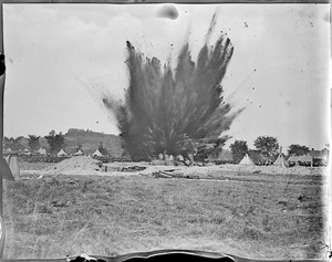 Trench explosion during training for 9th Regiment in Framingham