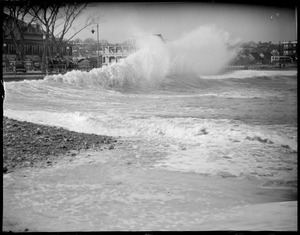 Beginning of Revere Beach surf at Roughan's Point opposite Eliot Circle & Oceanview Ballroom, formerly Condit's