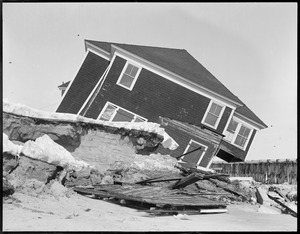 Storm wrecked house - Hampton Beach, N.H.