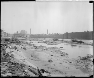 River along mill, New England flood
