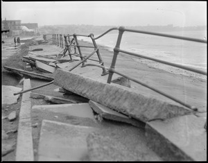 Shore Drive, Winthrop, destroyed by storm