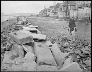 Shore Drive in Winthrop, destroyed by storm
