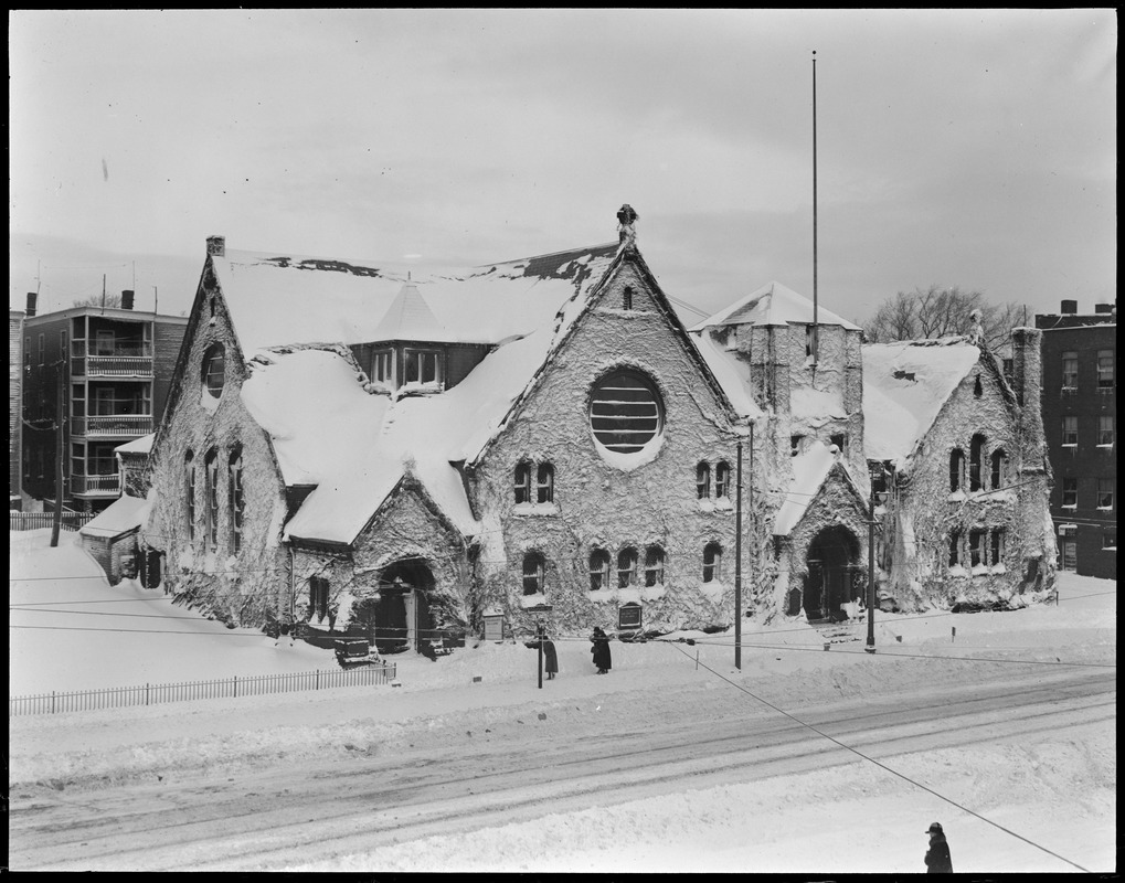 Storm - church, Uphams Corner, Dorchester Mass