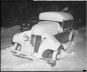Snow bound cars