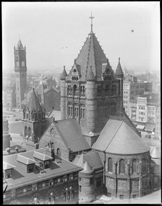 Trinity Church and new Old South Church from John Hancock building