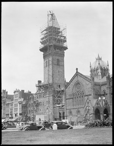New Old South Church Tower project from Copley Square