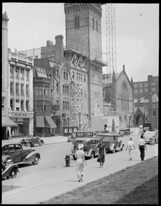 New Old South Church Tower project from Boylston St.