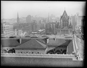 New Old South Church Tower torn down, from B.A.A. Building on Exeter St.