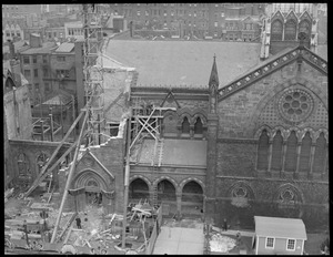 New Old South Church Tower comes down