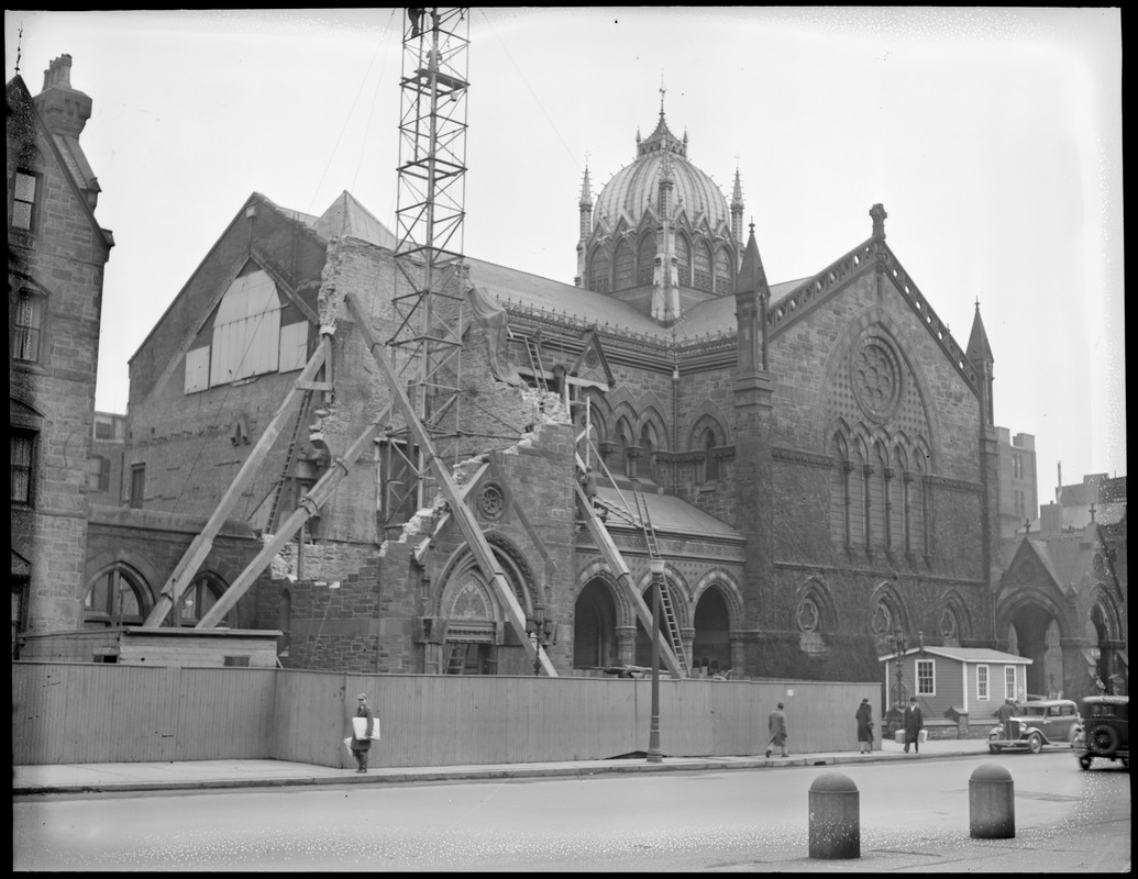 New Old South Church Tower being torn down