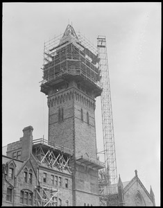 New Old South Church Tower construction