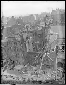 Tearing down tower of New Old South Church