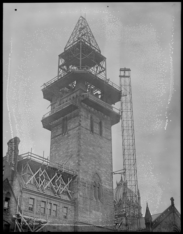 Construction of the New Tower of the New Old South Church