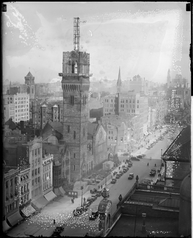 New Old South Church Tower coming down