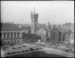 New Old South Church Tower comes down, Copley Square