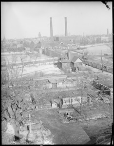 Ruins of the Harvard locker building to be razed. This Harvard landmark is now a memory of the sporting world.