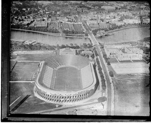 Aerial view of Harvard Stadium