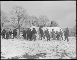 Snow ball battle - Farm & Trade School, Thompson Island