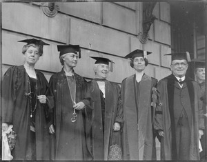 Mrs. Coolidge - 4th from left - at B.U. commencement