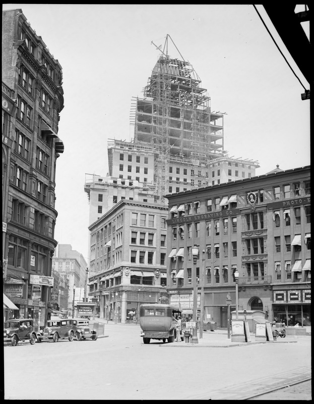 Construction of the United Shoe Machinery Building, Federal Street