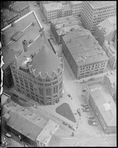 Bird's eye view of the Chamber of Commerce Building from the Custom House Tower