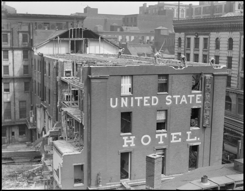 Destroyed building United States Hotel