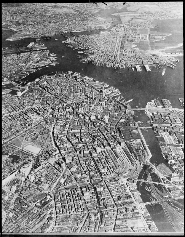 Aerial view of Boston - Digital Commonwealth