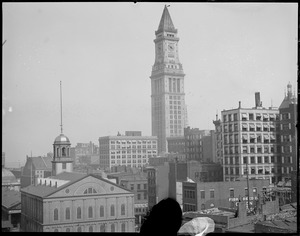 Faneuil Hall & Custom House Tower from Adams Square