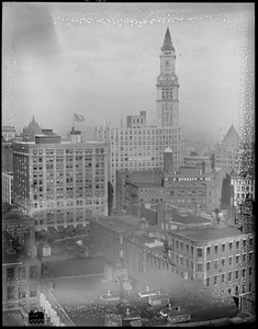 View toward Custom House Tower from building at the corner of Atlantic Ave. & Northern Ave.
