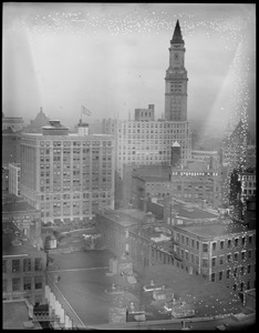 View toward Custom House Tower from harbor building at Atlantic Ave. & Northern Ave.