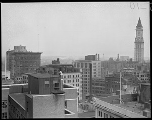 Skyline from Parker House toward new Post Office Building